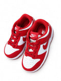 Nike Dunk Low Red and White toddler sneakers size 8C