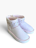 Cat & Jack light pink gold star mini cozy boots