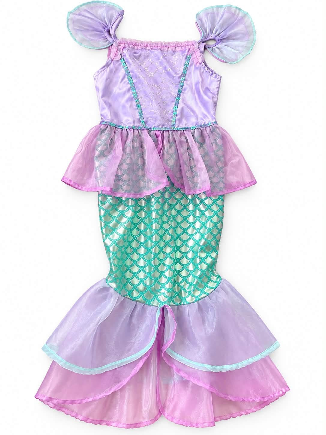 Girls mermaid costume dress in lavender and teal size 4-6X