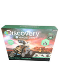 Discovery Mindblown Solar Robot Creation Kit box showing solar-powered robot designs, labeled ages 8+