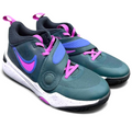 Nike Team Hustle D11 teal pink purple kids sneakers size 5Y