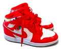 Nike Air Jordan 1 Mid red and white kids sneakers size 4.5Y