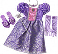 Disney Princess Rapunzel purple costume dress size 4-6X with accessories